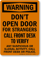 Don't Open Door For Strangers
