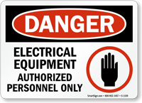 Electrical Equipment Authorized Personnel Only