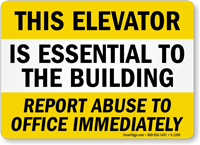 Report Abuse To Office Immediately Sign