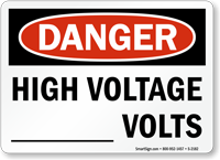 Danger High Voltage Sign