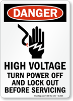 Danger Sign: High Voltage Turn Power Off