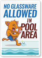 No Glass  Sign