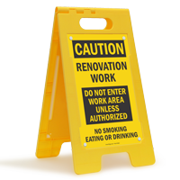 Renovation Work Do Not Enter Standing Floor Sign