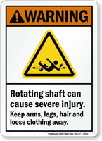 Rotating Shaft Can Cause Injury