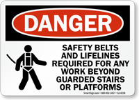 Safety Belts And Lifelines Required