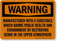 Warning: Public Health and Environment Sign