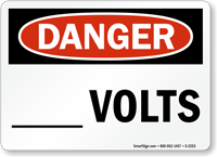 Danger Volts Sign
