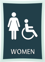Women Bathroom Women/Handicapped Sign