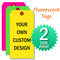 Custom Fluorescent Paper Tags, 2 Side Printed