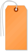 Fluorescent Orange Tags (with strings)