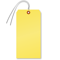 Fluorescent Yellow Tags (with wires)