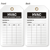 HVAC   Filter Replacement Record Status Record Tag