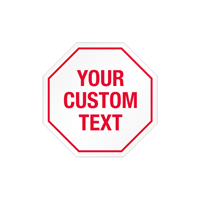 Stop Shaped Tamper Seals  Text