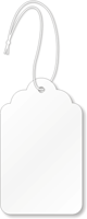 White Merchandise Tag (with strings)