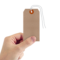 Recycled Kraft 11-point Cardstock Tags (with looped strings)