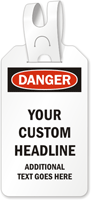 Custom Both Sided Self Locking Plastic Tag With Tail