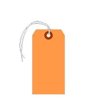 Fluorescent Orange Tags (with elastic strings)