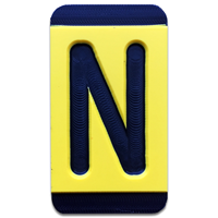Horizontal Mounting  Character Black on Yellow "N"