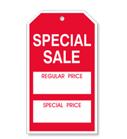 white stock Red ink No String