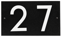 Floating Stand Off 2 Number Horizontal Sign Plaque With Modern Font