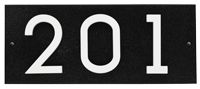 Floating Stand Off 3 Number Horizontal Sign Plaque With Modern Font