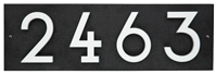 Floating Stand Off 4 Number Horizontal Sign Plaque With Modern Font