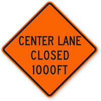 1000 Ft  Traffic Sign