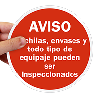 Spanish Inspection Sign