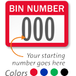 BIN NUMBER, with consecutive numbering