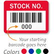STOCK NO., with barcode numbering