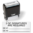 2 QC Signatures Required Self Inking Stamp