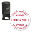 Safety Manager Approved Date QC Self Inking Stamp