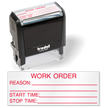 Work Order QC Self Inking Stamp