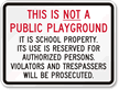 Public Playground Private Property Sign
