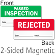 Rejected / Passed Inspection 2-Sided Magnetic Status Labels