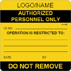 Authorized Personnel Only Label [add name/logo]