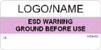 ESD Warning Ground Before Use Label Custom