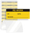 Re-Work Calibration Labels, Black On Yellow