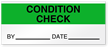 Condition Checked By Date Write-On Quality Control Label