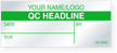 Personalized Self-Debossing Calibration Label, Add Name/Logo, QC Headline