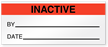 Inactive By Date Write-On Quality Control Label