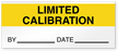Limited Calibration By Date Write-On Quality Control Label