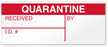 Quarantine - Received, By ID Write-On QC Label