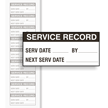 Service Record: Serv Date/By/Next Serv Date   Black