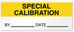 Special Calibration By Date Write-On Quality Control Label