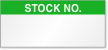 Stock No. Calibration Label