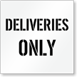 Deliveries Only, Parking Lot Stencil