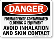 Danger Formaldehyde Irritant Hazard Sign