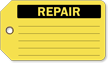 Repair Plastic Tags, Vinyl Inspection Tags