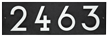Floating Stand-Off 4-Number Horizontal Sign Plaque With Modern Font